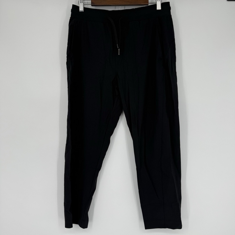 Sweaty Betty Explorer Pants Lightweight Elastic Waist Tapered Trousers Black M